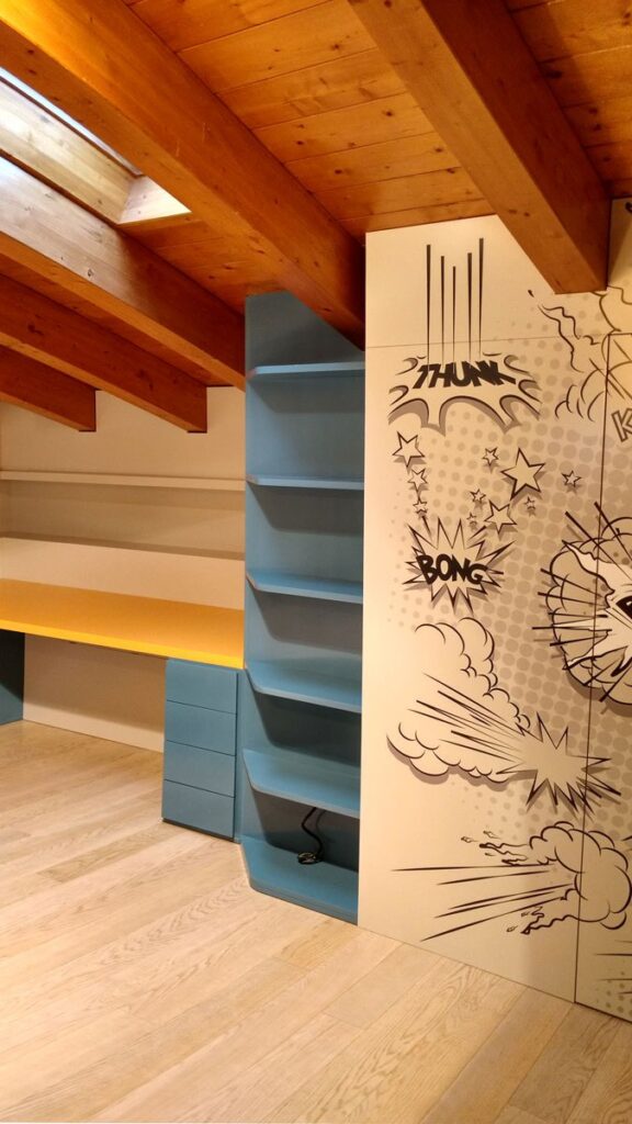 Elegante ristrutturazione minimalista - dettaglio rivestimento e arredo in stile minimal, Tempora