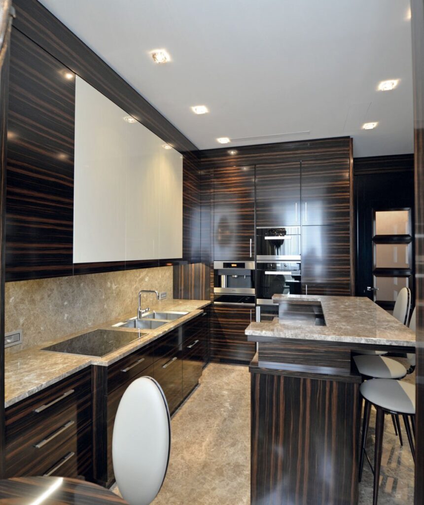Flat 17 Mosca - cucina in stile contemporaneo italiano, Tempora Arredamenti